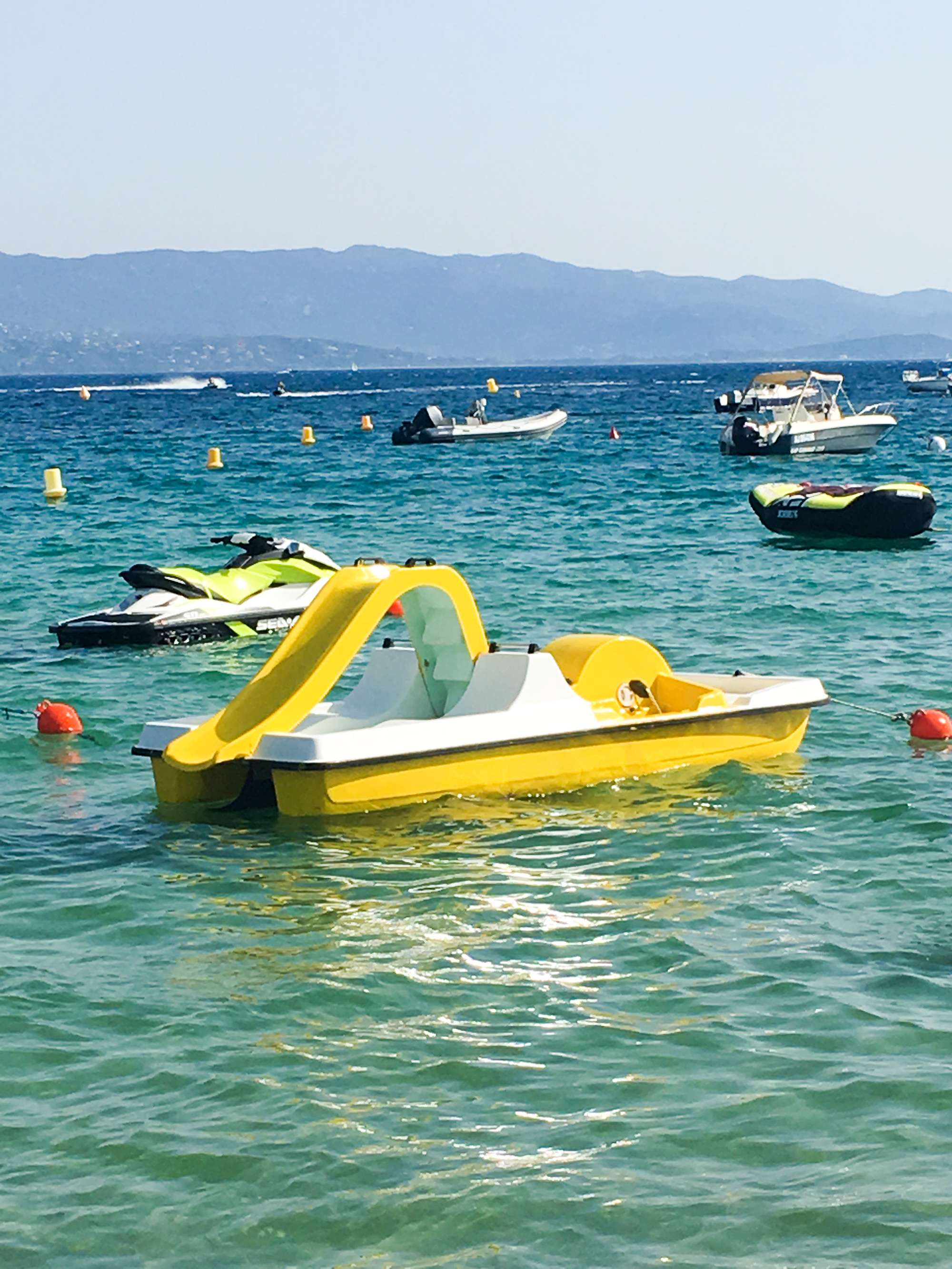 Pedal boat rental from Tahiti beach in Ajaccio